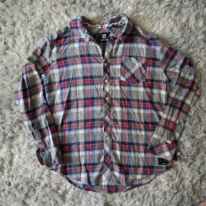Ocean Current Boys Plaid Flannel Button Down Shirt - Size XL